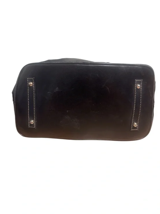 Dooney & Bourke Dark Brown Leather Shoulder Bag with Gold Accent - Picture 3 of 7